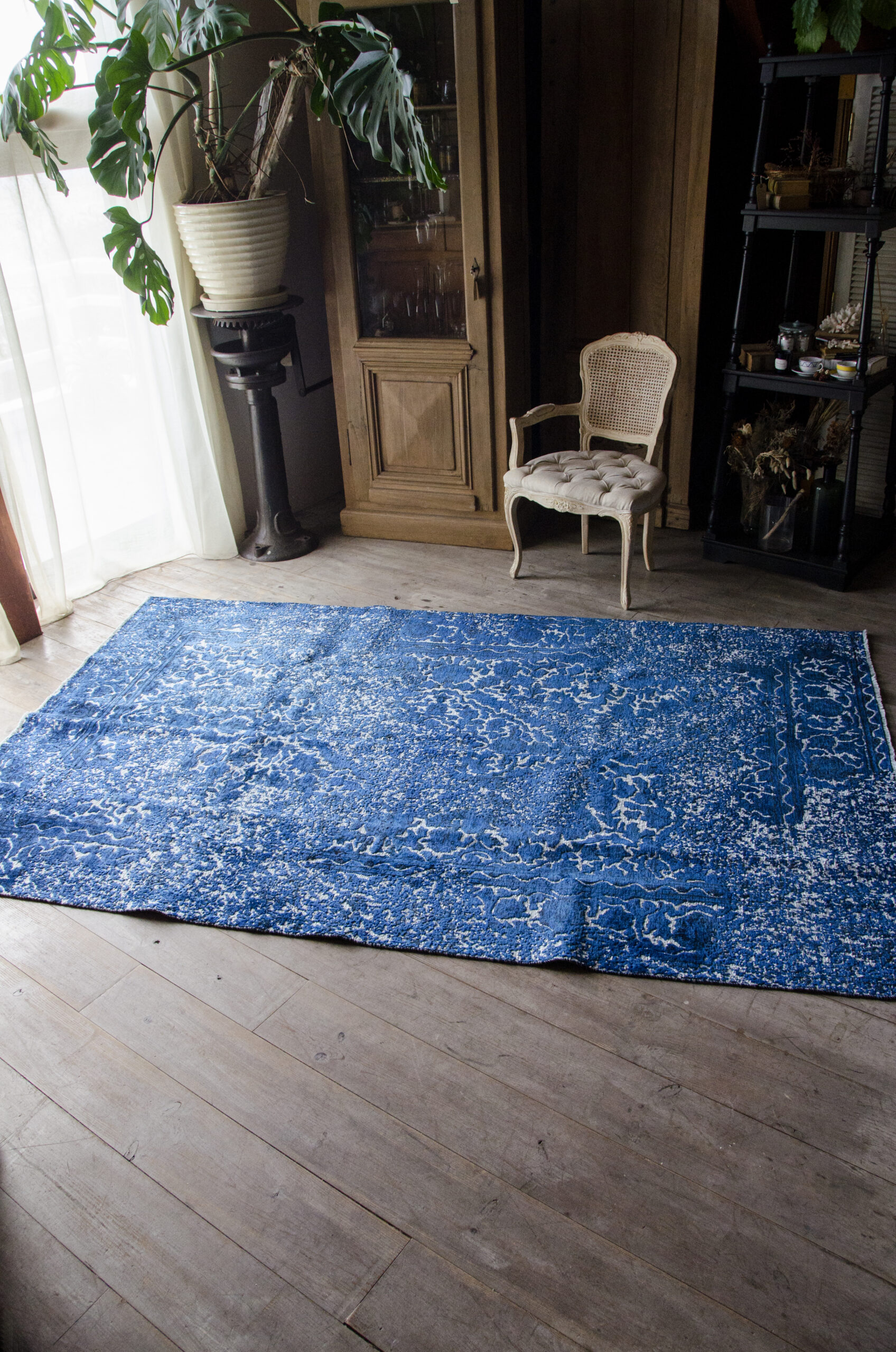 lightyears Hakata OVERDYE 藍泥染 キルト ラグ LIGHT YEARS(ライト イヤーズ) “VINTAGE QUILT -OVER DYE 1551